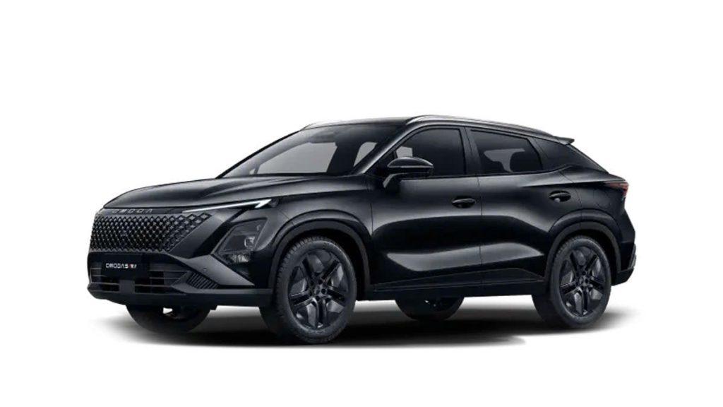 Sleek black SUV with modern design